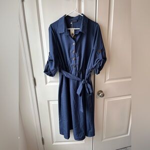 BloomChic Dark Blue Long Sleeve Dress